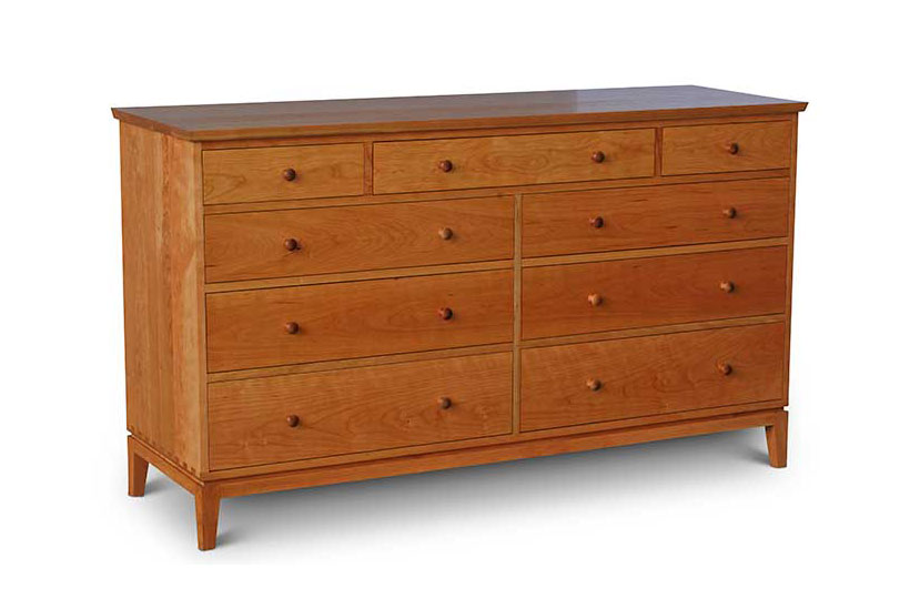 Harrison Nine Drawer Chest in Cherry with Wood knobs