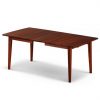 Nevins Extension Dining Table in Walnut with 1 Self-Storing leaves