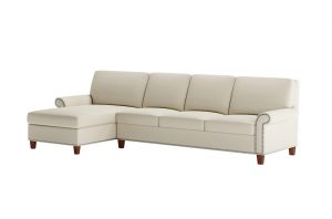Gibbs Sectional Antique Brass Nailhead Sofa Bed