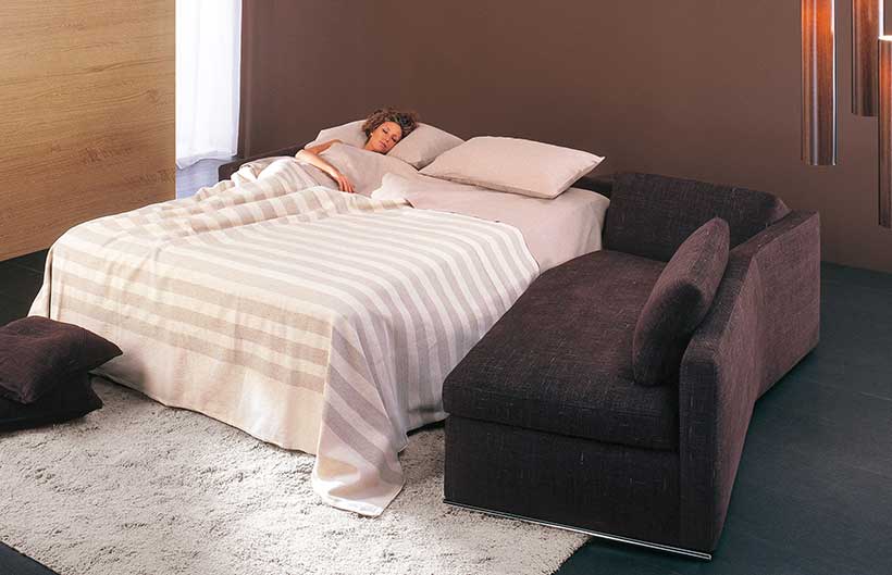garda sofa bed with chaise open as a bed