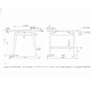Ania Stempi Side Table Drawing