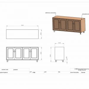 Claver Credenza Schematic Drawing