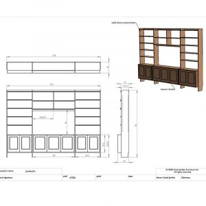 New Directions Wall Unit in cherry