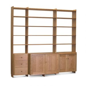Bookcase Wall Unit with Cabinets