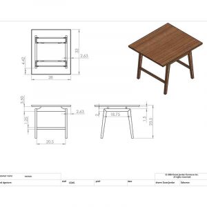 Ania Stempi designed table in walnut