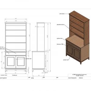 Server and Hutch in Solid Walnut