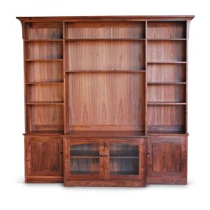 Bespoke Waalnut Library Cabinets