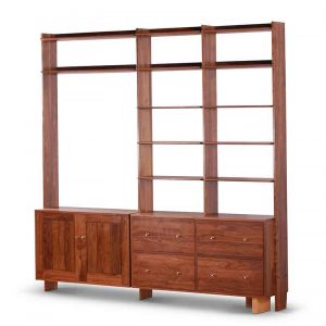 Walnut Entertainment Center Made by Scott Jordan