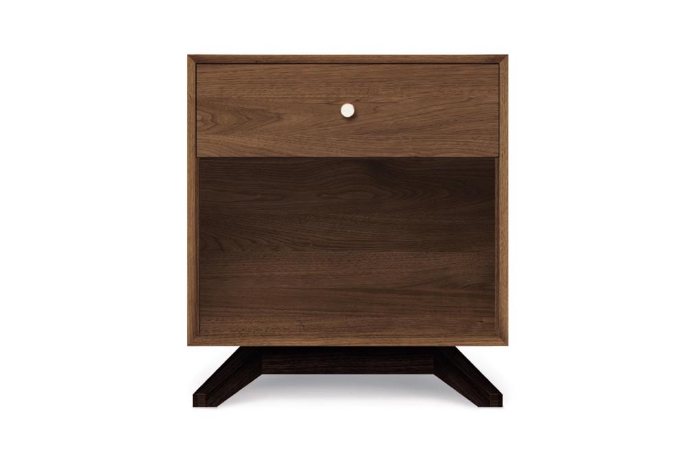 Astrid One Drawer Nightstand in Walnut