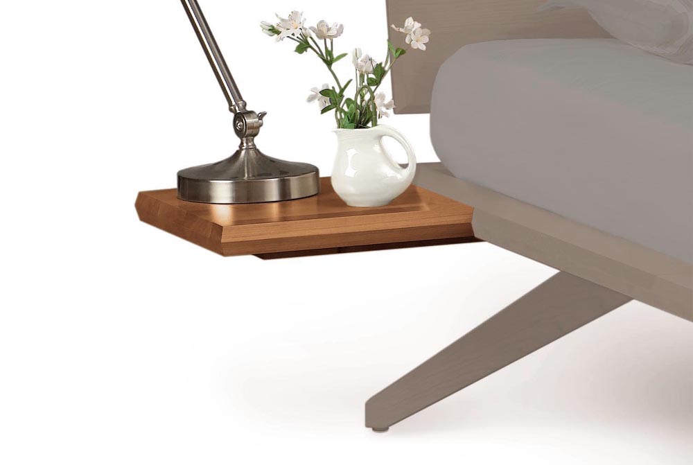 cherry shelf to attach to Astrid single panel headboard platform bed